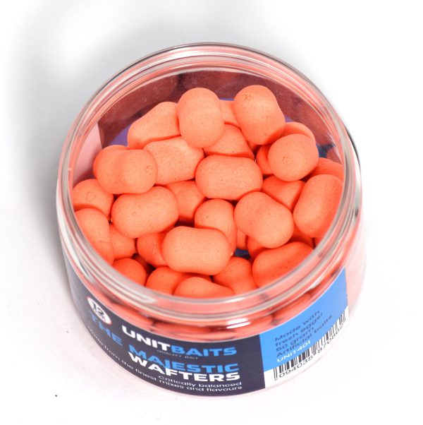 Wafters The Majestic van UNIT Baits staat garant voor kwalitatief hoogwaardig haakaas. Wij hebben voor ieder type boilies bijhorende wafters met dezelfde smaak. Deze wafters hebben een zeer subtiel drijfvermogen, zinken op een grote haak en zijn gekleurd, getopt met een flavour en hebben de vorm van een dumbell.